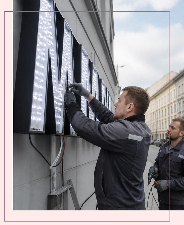 Изготовление и монтаж светодиодных LED вывесок в Раменском